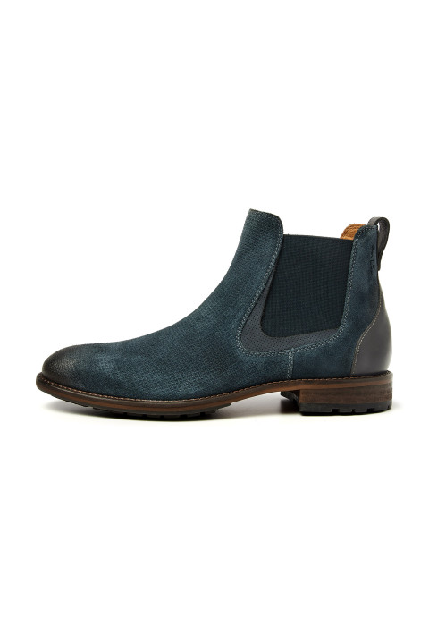 Petrol blauw suède Henry boot