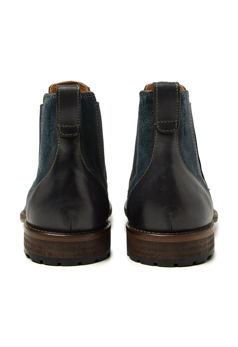 Petrol blauw suède Henry boot