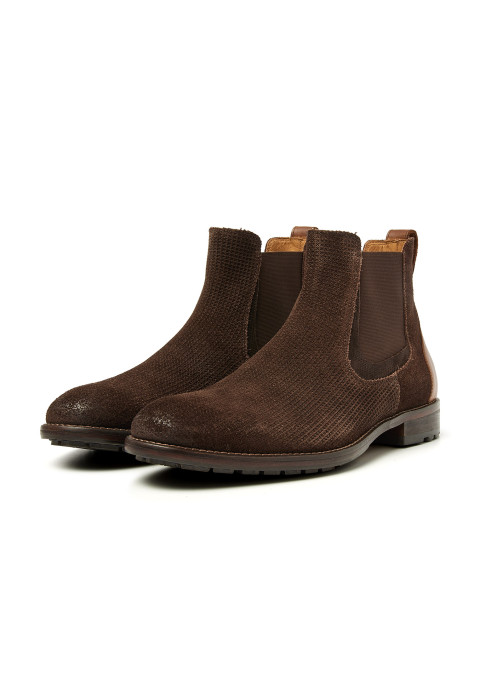 T-moro bruin suède Henry chelsea boot