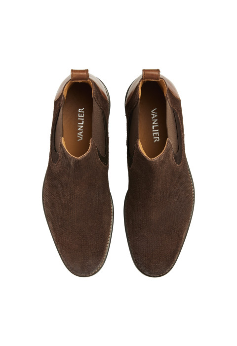 T-moro bruin suède Henry chelsea boot