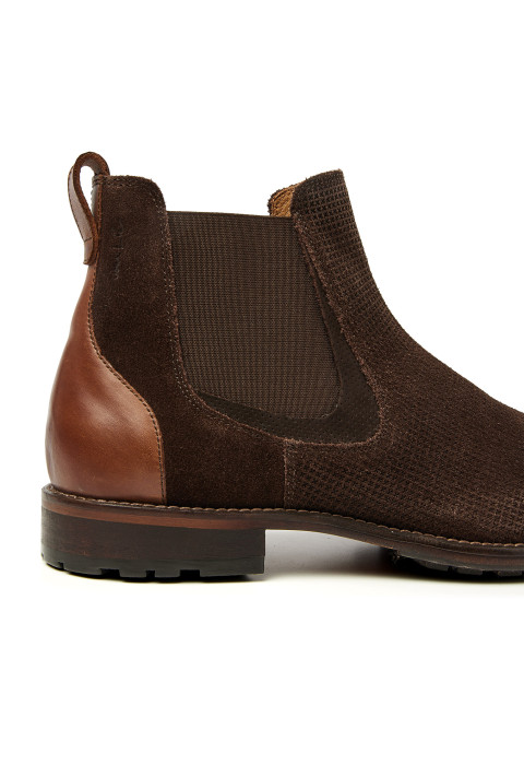 T-moro bruin suède Henry chelsea boot
