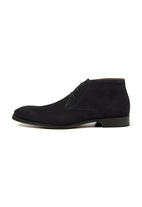 Navy suède Madison halfhoge veterschoen