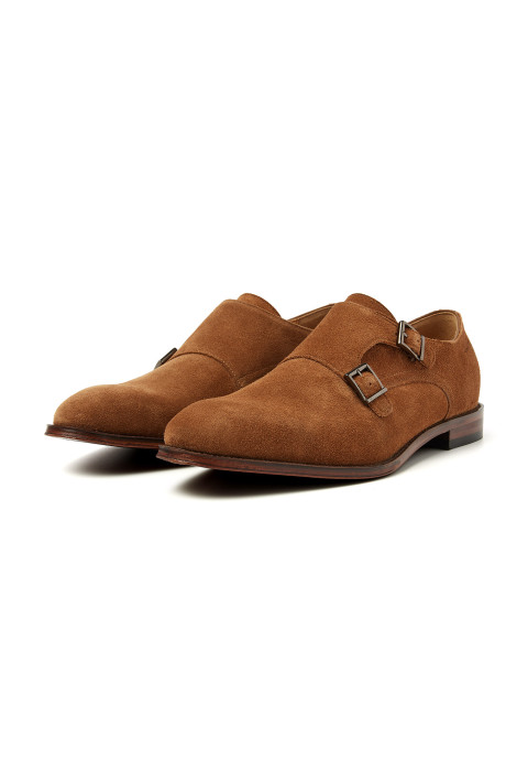 Cognac suède Madison gespschoen