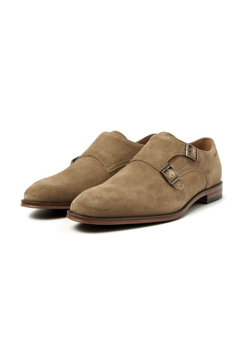 Taupe suède Madison gespschoen