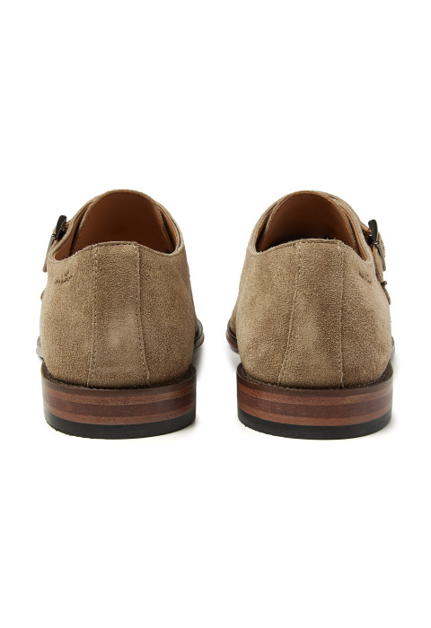 Taupe suède Madison gespschoen
