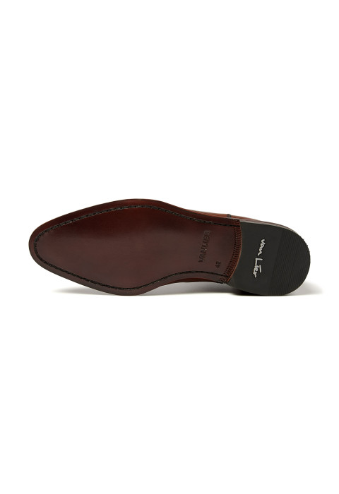 Cognac gladleren Madison chelsea boot