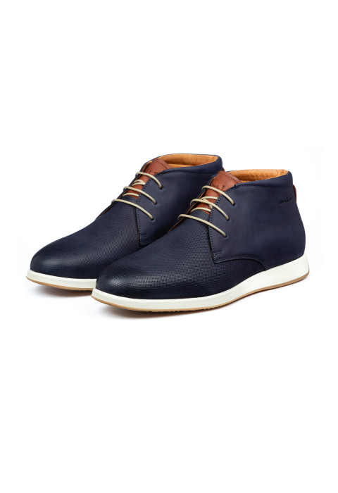 Navy Nubuck Ticino halfhoge veterschoen