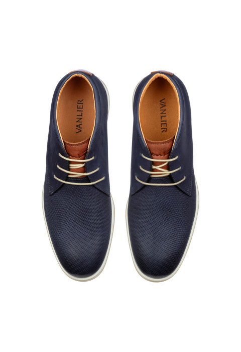 Navy Nubuck Ticino halfhoge veterschoen