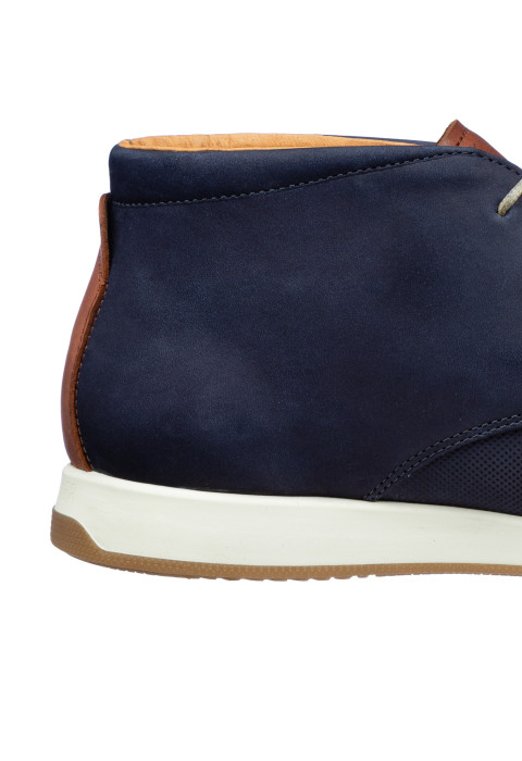 Navy Nubuck Ticino halfhoge veterschoen