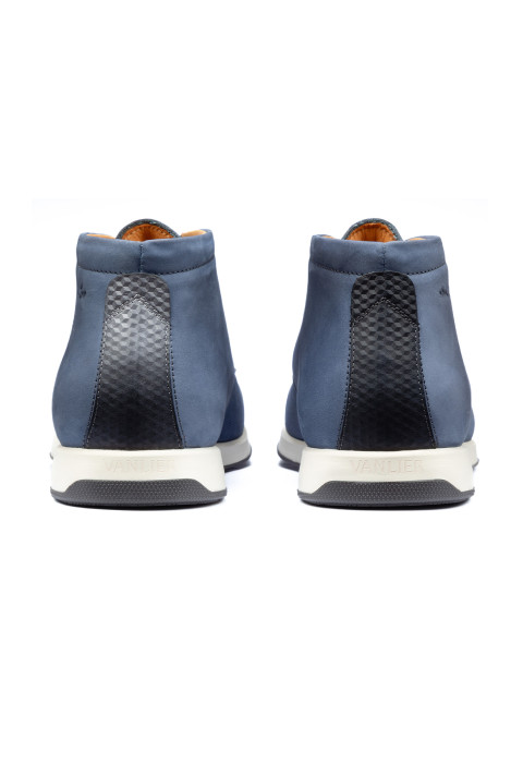 Blauw Nubuck Ticino halfhoge veterschoen