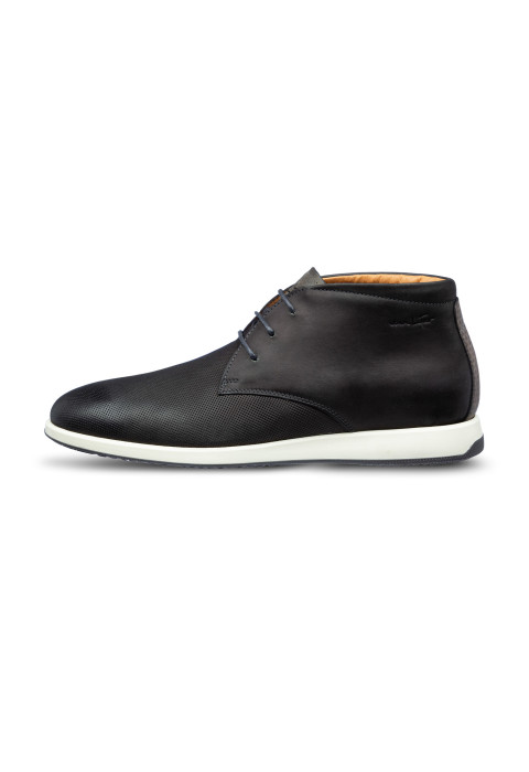 Antraciet grijs nubuck Ticino halfhoge veterschoen