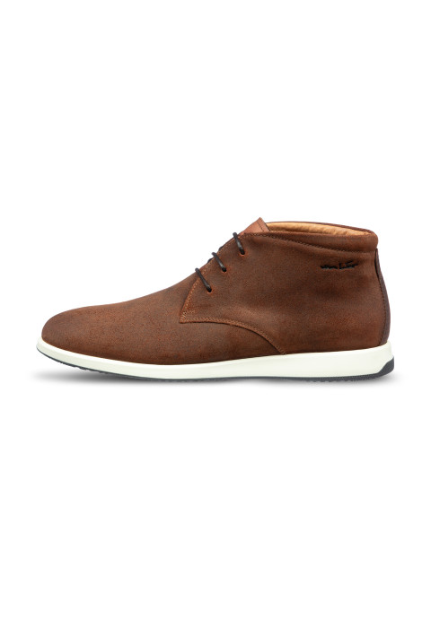 Roest cognac suède Ticino halfhoge veterschoen