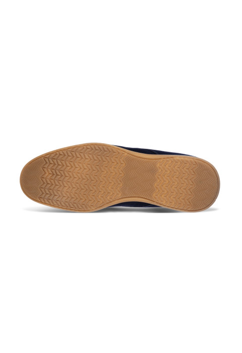Navy blauw suède Ticino halfhoge veterschoen