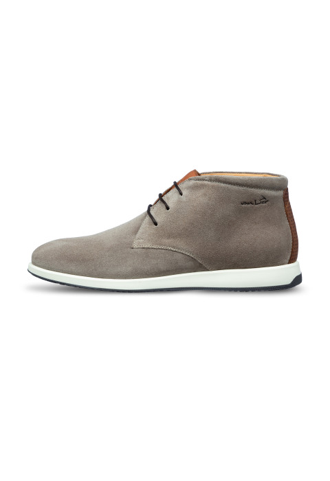 Taupe suède Ticino halfhoge veterschoen