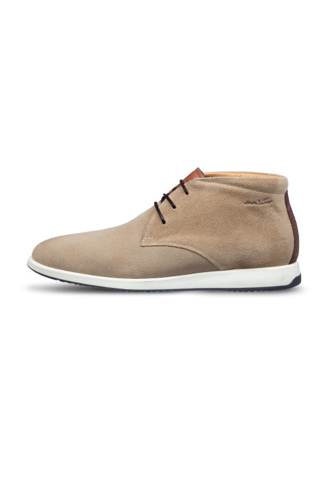 Licht taupe Ticino halfhoge veterschoen