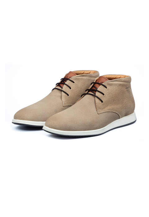 Licht taupe Ticino halfhoge veterschoen