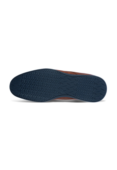 Cognac gladleren Ticino halfhoge veterschoen