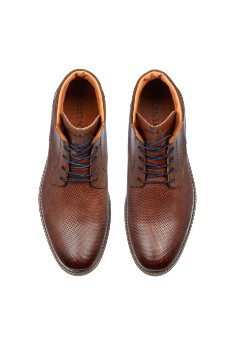 Licht cognac gladleren Monti boot