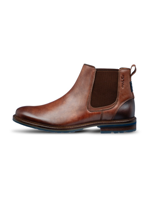 Licht cognac gladleren Monti chelsea boot