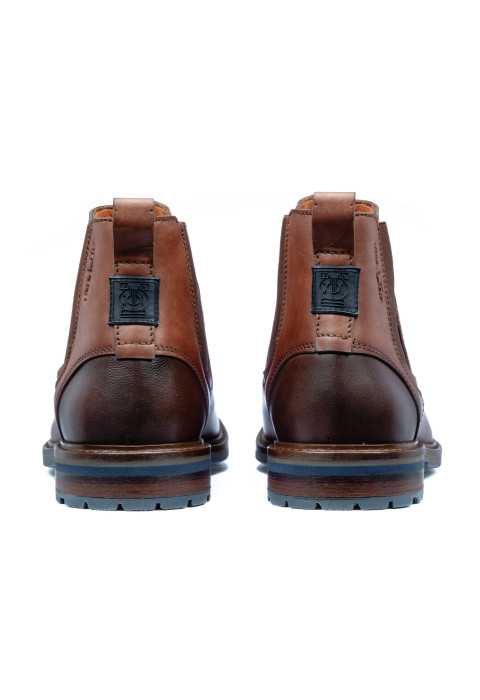 Licht cognac gladleren Monti chelsea boot