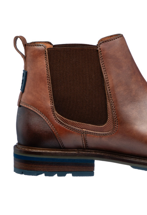 Licht cognac gladleren Monti chelsea boot