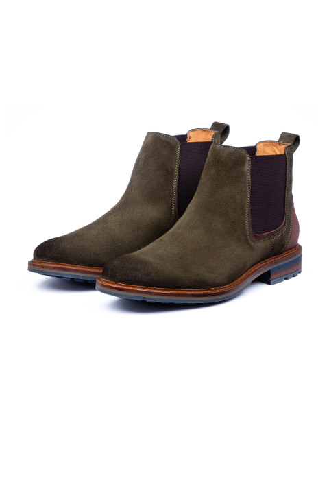Grijs groen suède Monti chelsea boot
