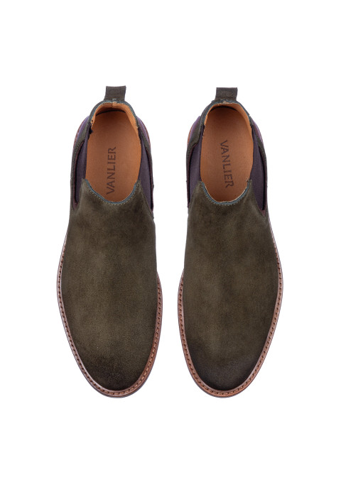 Grijs groen suède Monti chelsea boot