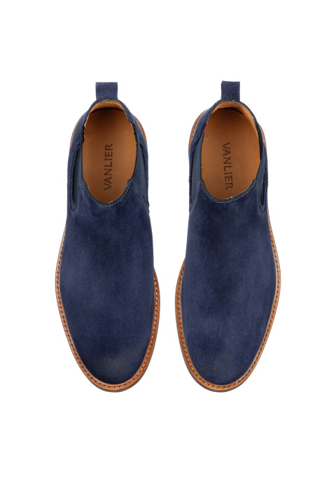 Blauw suède Monti chelsea boot