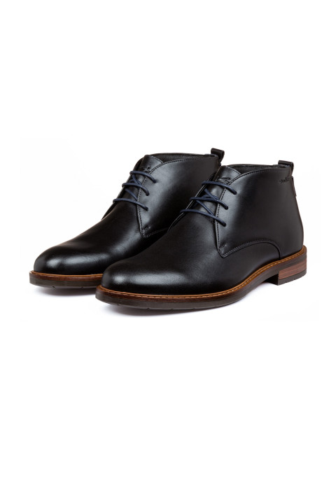  Navy gladleren Boston boot