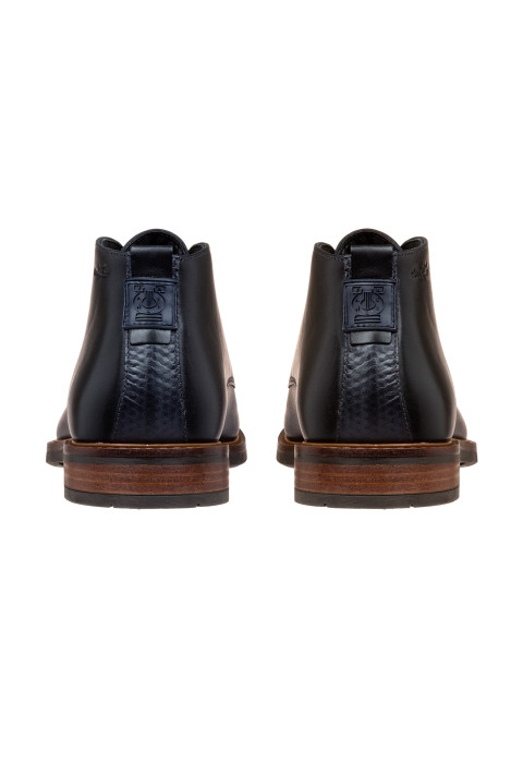  Navy gladleren Boston boot