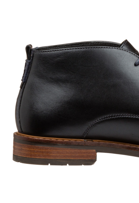  Navy gladleren Boston boot