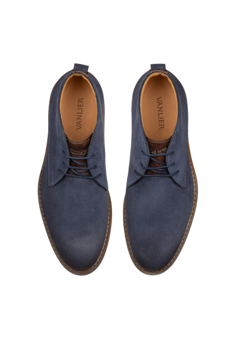  Navy suède Boston boot