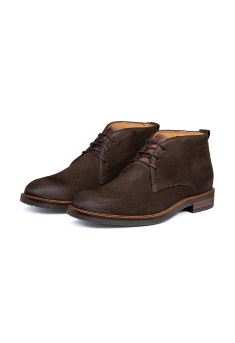 Donker bruin suede Boston boot