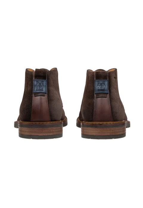 Donker bruin suede Boston boot