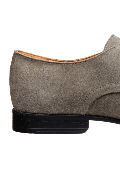 Taupe suède Sanremo gespschoen
