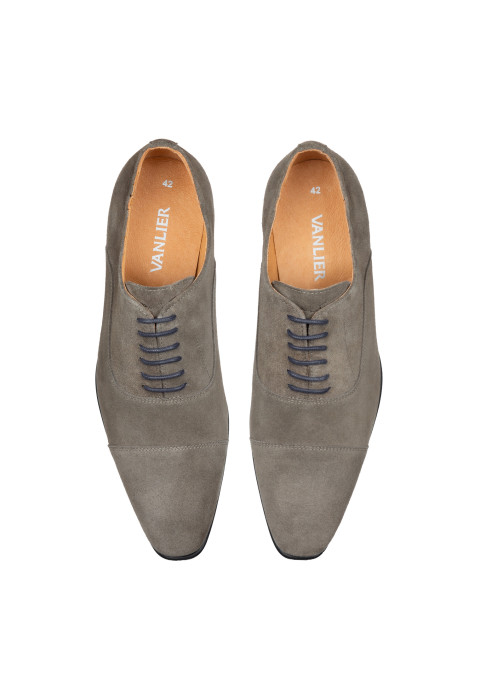 Taupe suède Sanremo veterschoen