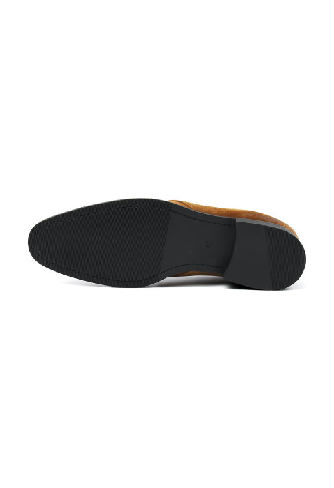 Cognac suède Riva halfhoge veterschoen