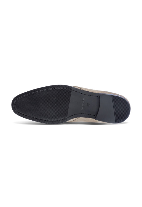 Taupe suède Riva halfhoge veterschoen