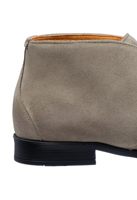 Taupe suède Riva halfhoge veterschoen