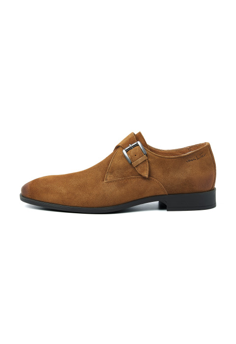 Cognac suède Riva gespschoen