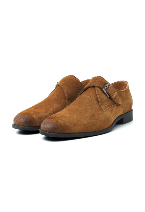 Cognac suède Riva gespschoen