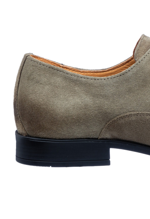 Taupe suède Riva gespschoen