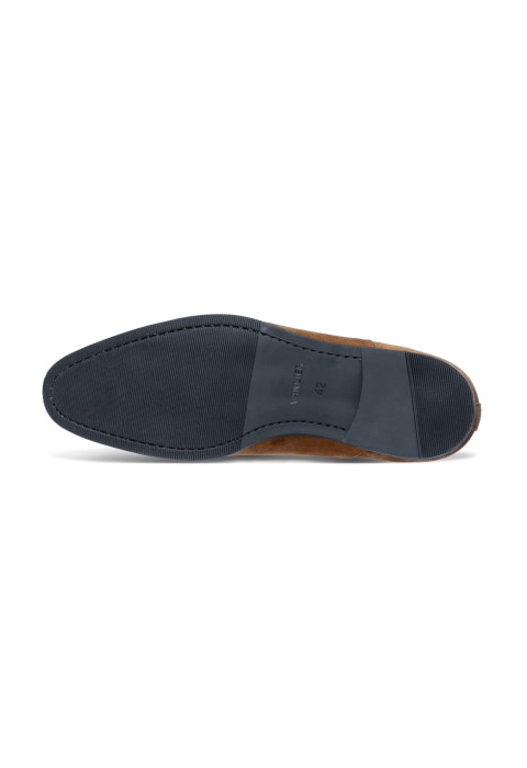 Cognac suède Riva veterschoen