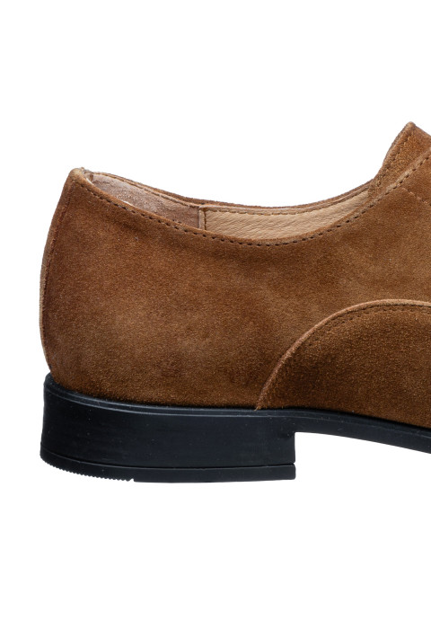 Cognac suède Riva veterschoen