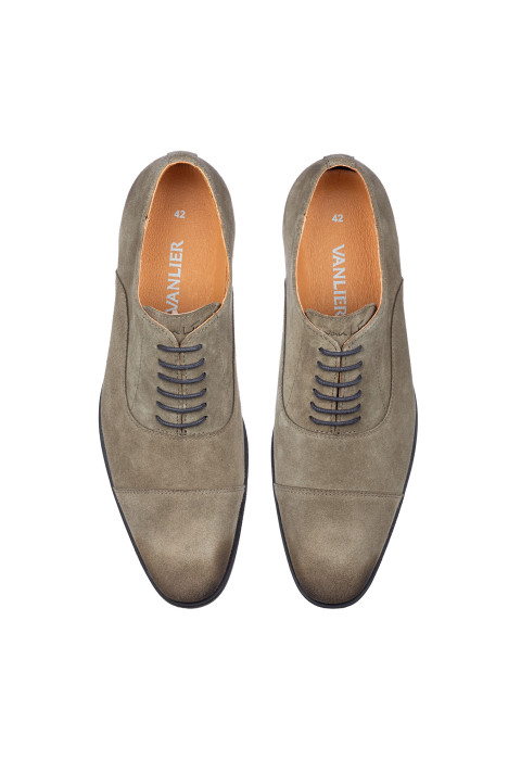  Taupe suède Riva veterschoen