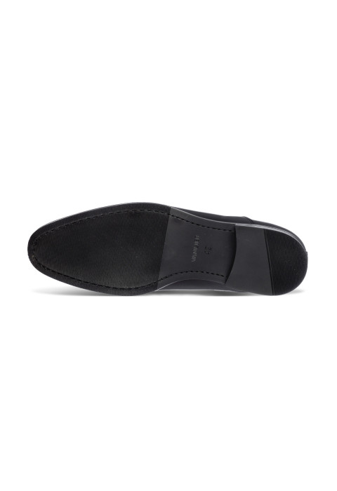 Zwart gladleren Riva chelsea boot