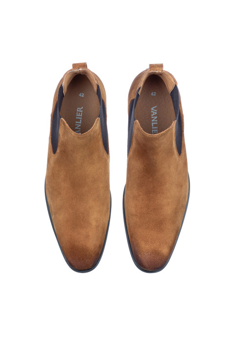 Cognac suède Riva chelsea boot