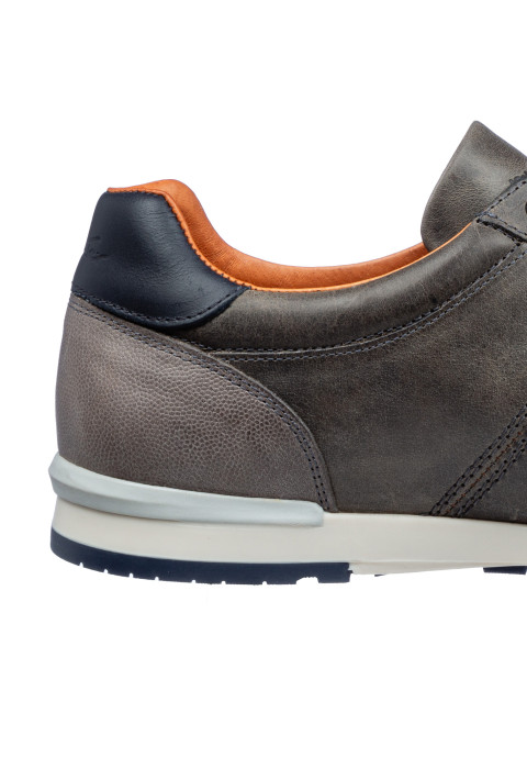 Antraciet grijs gladleren Anzano sneaker