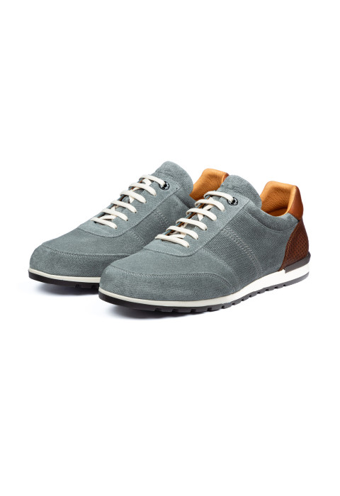 Grijsblauw suède Anzano sneaker