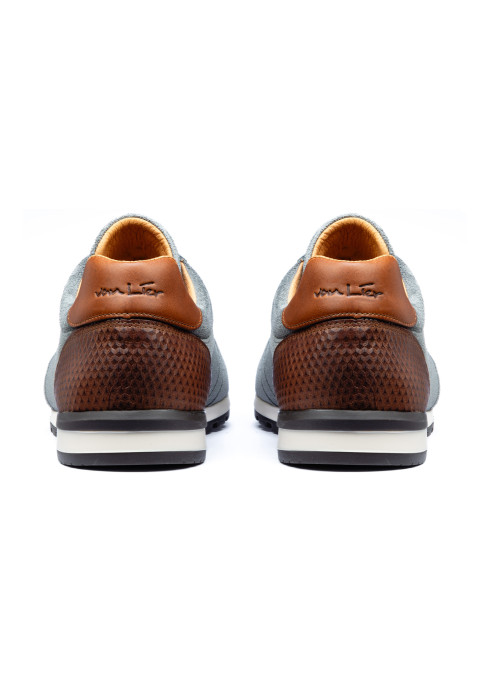 Grijsblauw suède Anzano sneaker